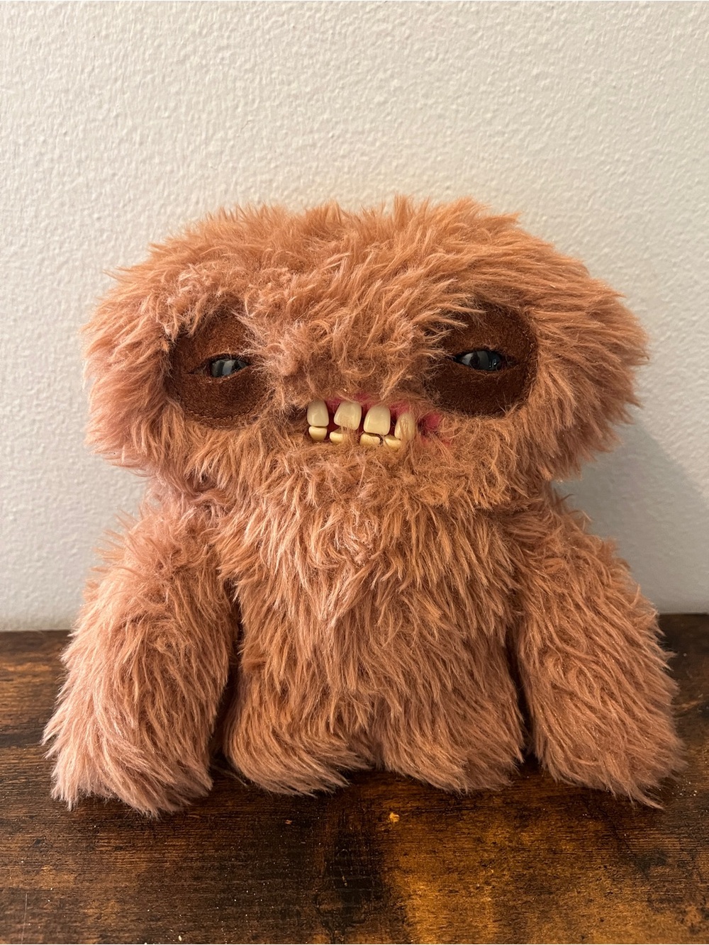 Cute Furry Brown Fuggler Squidge Monster Plush Toy